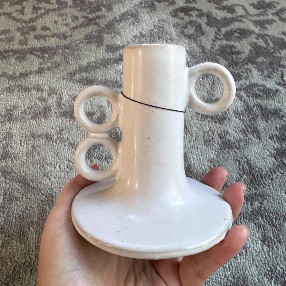 NWT Creative Co-Op Stoneware Taper Holder - Picture 8 of 9